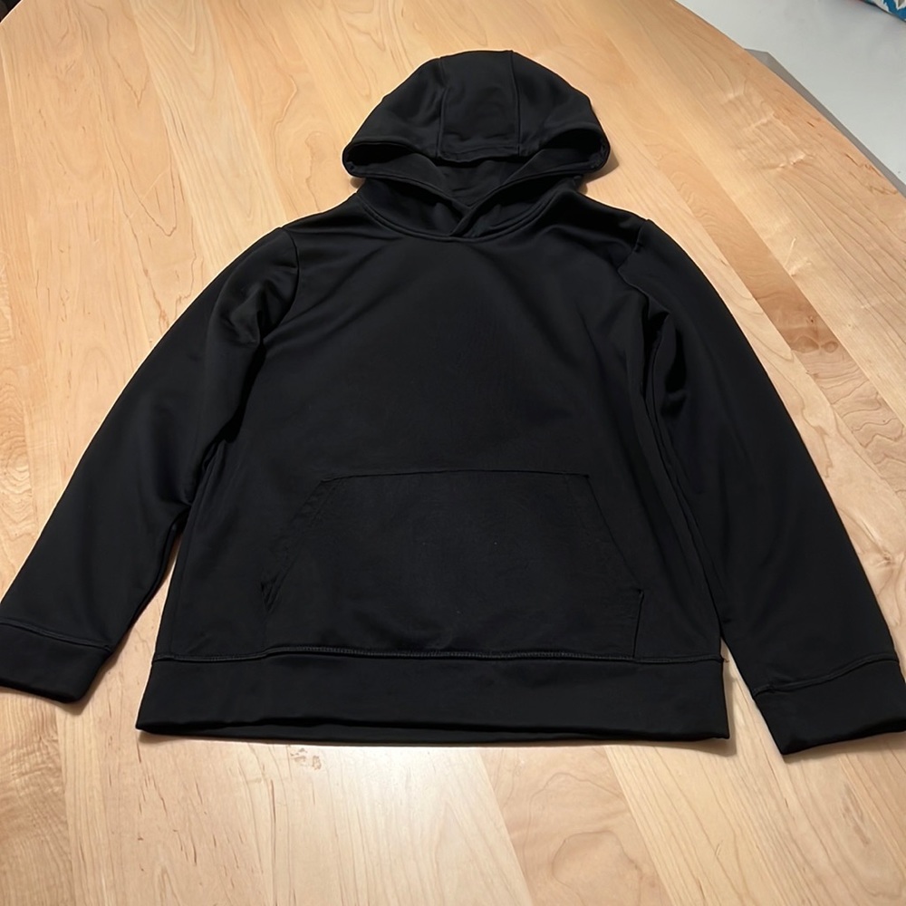NWOT Boys Starter Black Hoodie Sweatshirt Kangaroo Pocket Size Large
